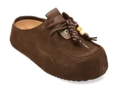 Papuci GRYXX maro, M7351, din piele intoarsa imagine