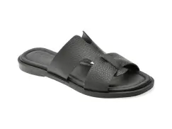 Papuci GRYXX negri, 153, din piele naturala imagine