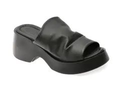 Papuci GRYXX negri, 1914041, din piele naturala imagine