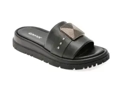 Papuci GRYXX negri, 220360, din piele naturala imagine