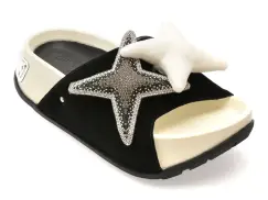 Papuci GRYXX negri, 2727, din piele intoarsa imagine