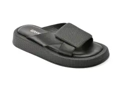 Papuci GRYXX negri, 3154248, din piele naturala imagine