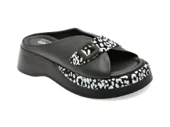 Papuci GRYXX negri, 4314072, din piele naturala imagine