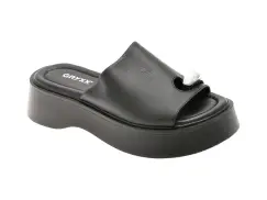 Papuci GRYXX negri, 471126, din piele naturala imagine
