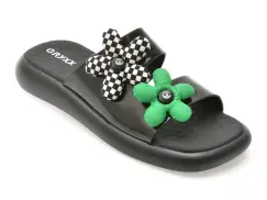 Papuci GRYXX negri, 52252, din piele naturala lacuita imagine