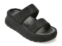 Papuci GRYXX negri, 530318, din material textil imagine