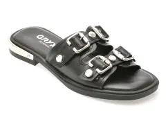 Papuci GRYXX negri, 727091, din piele naturala imagine