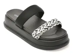 Papuci GRYXX negri, 790, din material textil imagine