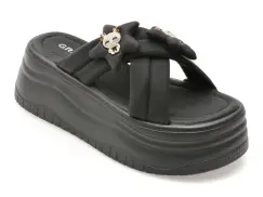 Papuci GRYXX negri, 8099, din piele ecologica imagine