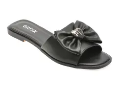 Papuci GRYXX negri, 82909, din piele ecologica imagine