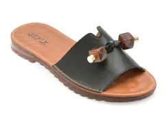 Papuci GRYXX negri, 82910, din piele naturala imagine