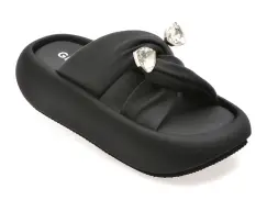 Papuci GRYXX negri, 8826, din piele ecologica imagine