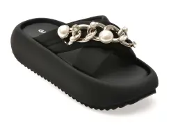 Papuci GRYXX negri, L822, din material textil imagine