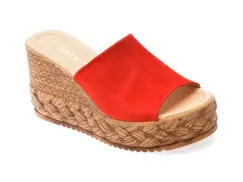 Papuci GRYXX rosii, 2062702, din piele intoarsa imagine