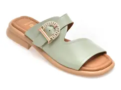 Papuci GRYXX verzi, 22040, din piele naturala imagine