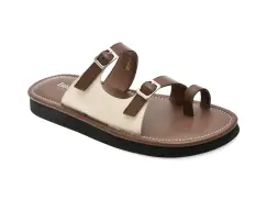 Papuci IMAGE maro, 201511, din piele naturala imagine