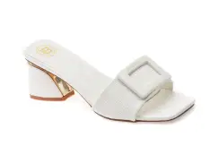 Papuci LAURA BIAGIOTTI albi, 9035, din material textil imagine
