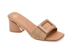 Papuci LAURA BIAGIOTTI maro, 9035, din material textil imagine