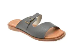 Papuci OZIYS gri, 151, din piele naturala imagine