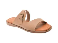 Papuci OZIYS maro, 151, din piele naturala imagine