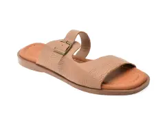 Papuci OZIYS maro, 153, din piele naturala imagine