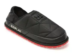 Papuci REPLAY negri, MF3O05T, din material textil imagine