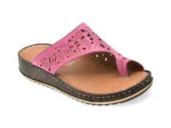 Papuci SHOOZY roz, EV28491, din piele naturala imagine