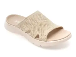 Papuci SKECHERS bej, 141425, din material textil imagine
