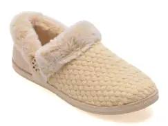 Papuci SKECHERS bej, COZY CAMPFIRE, din material textil imagine