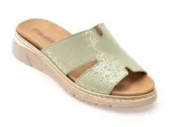 Papuci SUAVE verzi, MOSTAR, din piele naturala imagine