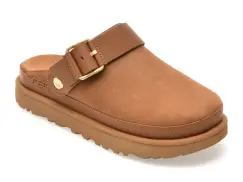 Papuci UGG maro, GOLDENSTAR VILLA CLOG, din nabuc imagine