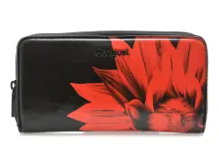 Portofel DESIGUAL negru, WAYP43, din piele ecologica imagine