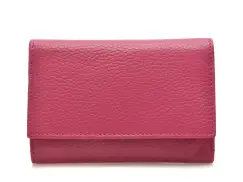 Portofel fucsia, 6611, din piele naturala imagine