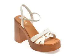 Sandale ALDO albe, 13917703, din piele ecologica imagine