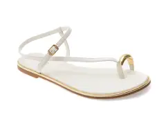 Sandale ALDO albe, JOMALI 100, din piele naturala imagine