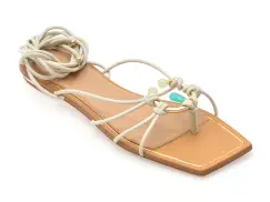 Sandale ALDO albe, NIRENA 121, din piele ecologica imagine