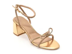 Sandale ALDO aurii, BOUCLETTE 711, din material textil imagine