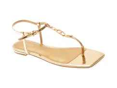 Sandale ALDO aurii, LORENZA 711, din piele ecologica imagine