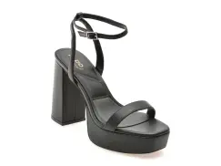 Sandale ALDO negre, VALALANNON 007, din piele ecologica imagine