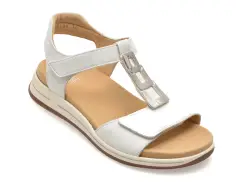 Sandale ARA albe, 34804, din piele naturala imagine