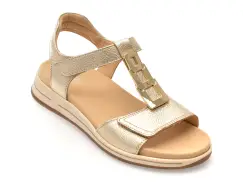 Sandale ARA aurii, 34804, din piele naturala imagine