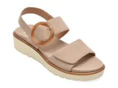 Sandale ARA bej, 33505, din piele intoarsa imagine