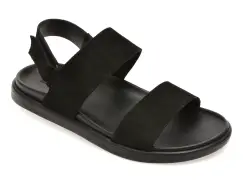 Sandale BITE THE BULLET negre, AL2693, din piele intoarsa imagine