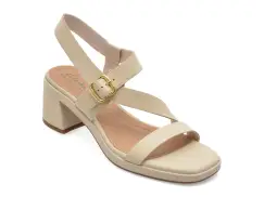 Sandale CLARKS albe, JAYLSOL, din piele naturala imagine