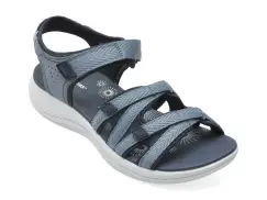 Sandale CLARKS bleumarin, MIRA MADI, din material textil imagine