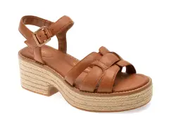 Sandale CLARKS maro, COLEDALE STRAP, din piele naturala imagine