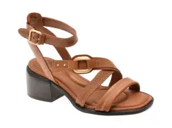 Sandale CLARKS maro, MORWSTR, din piele naturala imagine