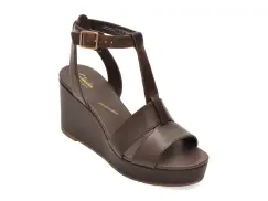 Sandale CLARKS maro, SABINA HOPE, din piele naturala imagine
