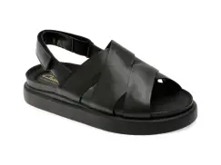 Sandale CLARKS negre, ARISTELLA SUN, din piele naturala imagine