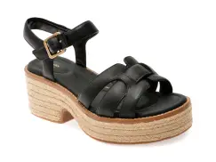 Sandale CLARKS negre, COLEDALE STRAP, din piele naturala imagine